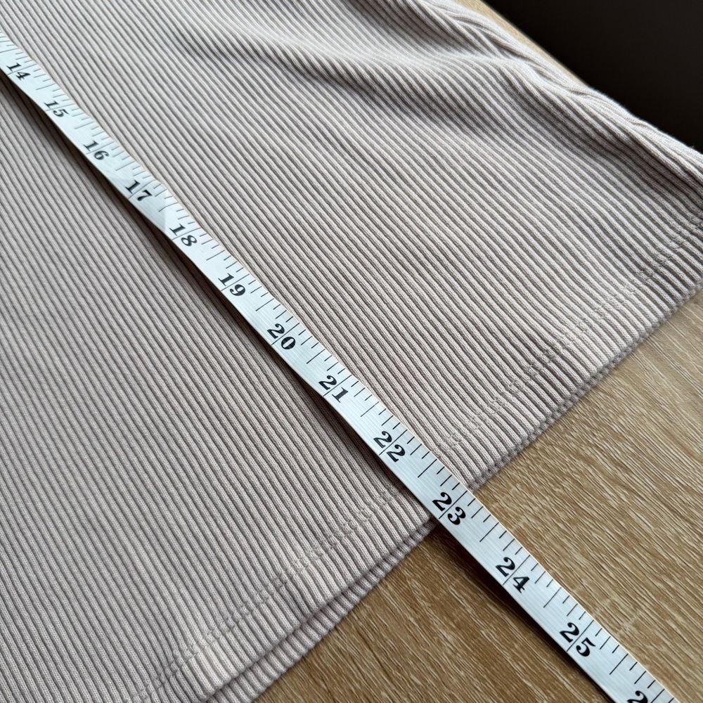 Eileen Fisher Ribbed Sleeveless Mock Neck Top Neutral Size M - Picture 8 of 8